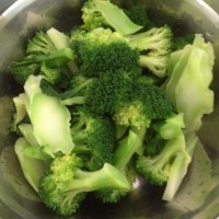 西兰花焖双菇的做法图解3