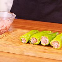 虎皮尖椒酿肉的做法图解3