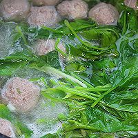 菠菜粉丝肉丸汤的做法图解8