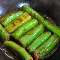 虎皮青椒酿肉的做法图解9